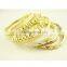 Top design gold plated hand knitting beaded fashion bracelet
