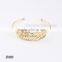 European and American Minimalist Leaf Diamond Metal Bracelet