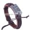 <<<2015 fashion jewelry new products jesus leather bracelet loves alloy braided leather hemp rope bracelets lovers accessories/