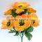 Cheap H30cm Orange Anemone Silk Flowers Bush
