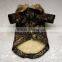 pet jacket,golden printing denim dog coat.
