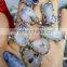 Silver Plated Semi-precious Moss Agate Pendants for Wholesale