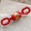 drop forged hardware universal swivel drop forged lifting hoist alloy steel/carbon steel hook with two rings