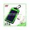 5000mAh lithium polymer battery solar energy outdoor water-proof power charger