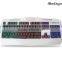 OEM white USB wired led keyboard with rainbow backlit as gift
