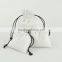 Custom printed organic cotton muslin gift drawstring bags