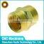 Small batch available OEM cnc machining Brass Reducing Hex Bushing