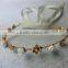 Baroque flower metal headband vintage gold metal leaves Pearl hair band wedding bridal hair accessories girls FHHBC0003