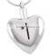 SRP8381 China Wholesale Cremation Jewelry Jesus Cross on Heart 316L Stainless Steel Cremation Pendant