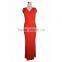 New design red jersey with embroidery detail at back ladies clothing wholesale women evening dresses