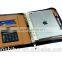 Customized design genuine leather portfolio women portfolio tablet case holder notebook