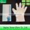 Disposable blue polythene protective gloves