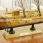 handcrafted wooden model ship