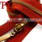 5# antique brass metal zipper for outer garment