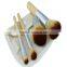 Portable 4 Pcs Bamboo Handle Cosmetic Makeup Brush Set Cosmetic Kit Wholesale
