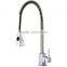 Classic Deck Mounted Single Hole Kitchen Pull Out Faucet Spring Spray Mixer Tap