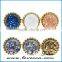 natural stone pave diamond stone titanium druzy ring