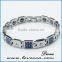 Trendy Tungsten Bracelet for men,inlay energy magnetic stone or germanium tables could be customized