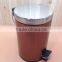 2016 Houseware large metal garbage bin trash can dust bin