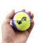 Double color rubber pet toy ball no stretch footprint pet tennis pet ball 6CM dog toy tennis