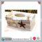 Nautical decor seaside associated wedding use wooden paper box tissure cover holder box