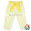 Yellow Color Tank Shirt With Flower Decoration Polka Dot Pants Kids Clothes Clothing Set Baby Girl Clothes Summer Clothing Sets
