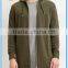 Men's French Terry Zipper Up Longline Hoodie