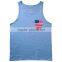 Custom cheap cotton men's tank top with pocket,stripe tank top