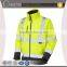 professional zipper 3m orange softshell safety reflective jacket with micro-fleece inner