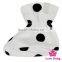 Wholesale Custom Cute Soft Infant Gift Cheap Black And White Polka Dots Design Newborn Baby Scoks
