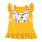 Best Selling Assorted Color Breathable Summer Design 100% Cotton Printed Baby Tops/ Girl Shirts