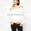 Cold Shoulder Design Long Sleeves Lady Blouse Fashion New Blouse 2015