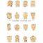 Wholesale Sheep Shape Keychain Wood Carving Accessories