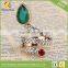 Animal Ring Jewelry For Women Finger Fashion Accessories Retro Gold Green Stone Snake Ring Party Gift