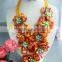 2016 GF-13035 Braided shell flower necklace United Kindom wedding Necklace !