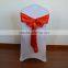 Red wide cheap satin chair sashes for sale