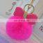 China Supplier Real Rex Rabbit Fur Ball Fashion Bowknot pompom Keychain