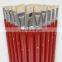 Red Long Wooden Handle Bristle Brush Bright #1~#12