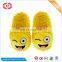 Emoji soft stuffed plush yellow custom funny slippers