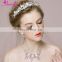 Bridal Headpieces Boho Delicate Crystal Porcelain Blossom Tiaras Crown Necklace Earrings Set Wedding Dress Jewelry Accessories