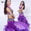 Multy color shiny fabric professional beading belly dance costumes appearl