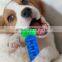 Durable silica gel dog bite/chew bone toy for teeth grinding/ cleaning