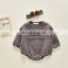 Plain Color Full Sleeve Romper Jumpsuit With Headband Beautiful Girls Daily Wear Romper