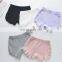 Fashion children Girls Pants Rib Cotton Solid Color Lace Kids Girl Shorts