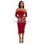 2020 New Arrival Deep V Neck Long Sleeve Two 2 Piece Set High Fashion Women Sexy Bodycon Autumn Outfit Club Dress