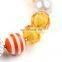 Halloween Thanksgiving Girl Necklace + Bracelet Set Kids Charms Bubble Necklace 2pcs Set