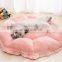 Factory Supplier Wholesaler S M Transform Flat Flower Petal Shape Pet Bowl Cushion Blanket