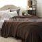 Brown Flannel Fleece Bed Blanket Lightweight Bedspread Blankets All Seasons Plush Warm Solid Blankets for Bed Couch Sofa