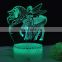 New Unicorn Model 3D Acrylic Illusion Night Light Lamp with Remote for Kids Room