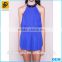 High Quality Loose Fit Woven Chiffon Tiered Adult Romper